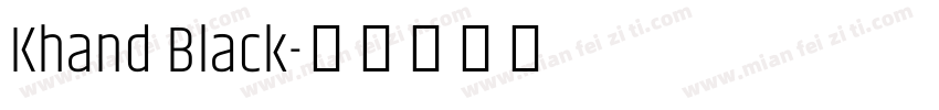 Khand Black字体转换